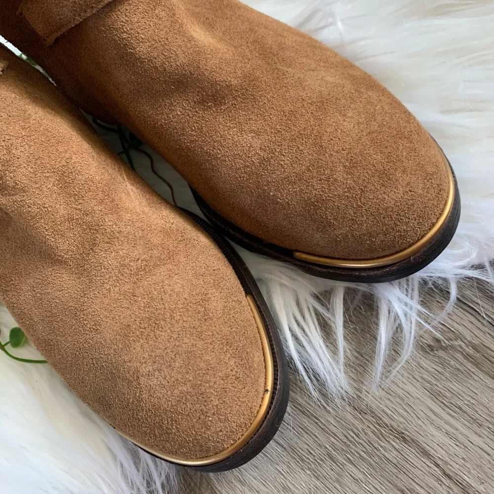 NEW | UGG Kelby Leather Suede Ankle Bootie Boots Brown Size 5.5